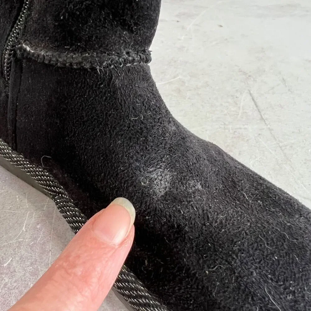 Skechers Girls Mid-Calf‎ Black Boots Pink Buttons Size 11 Fall Winter